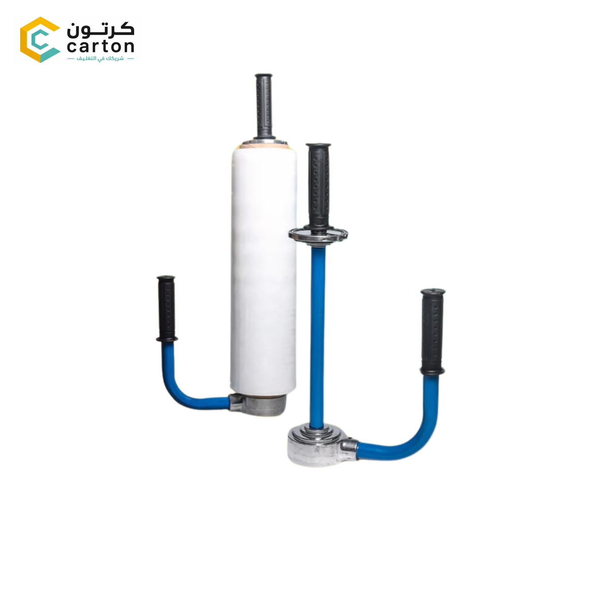 Heavy-Duty Handheld Pallet Stretch Wrap Dispenser – Adjustable Dual-Handle Cling Film Packaging Tool