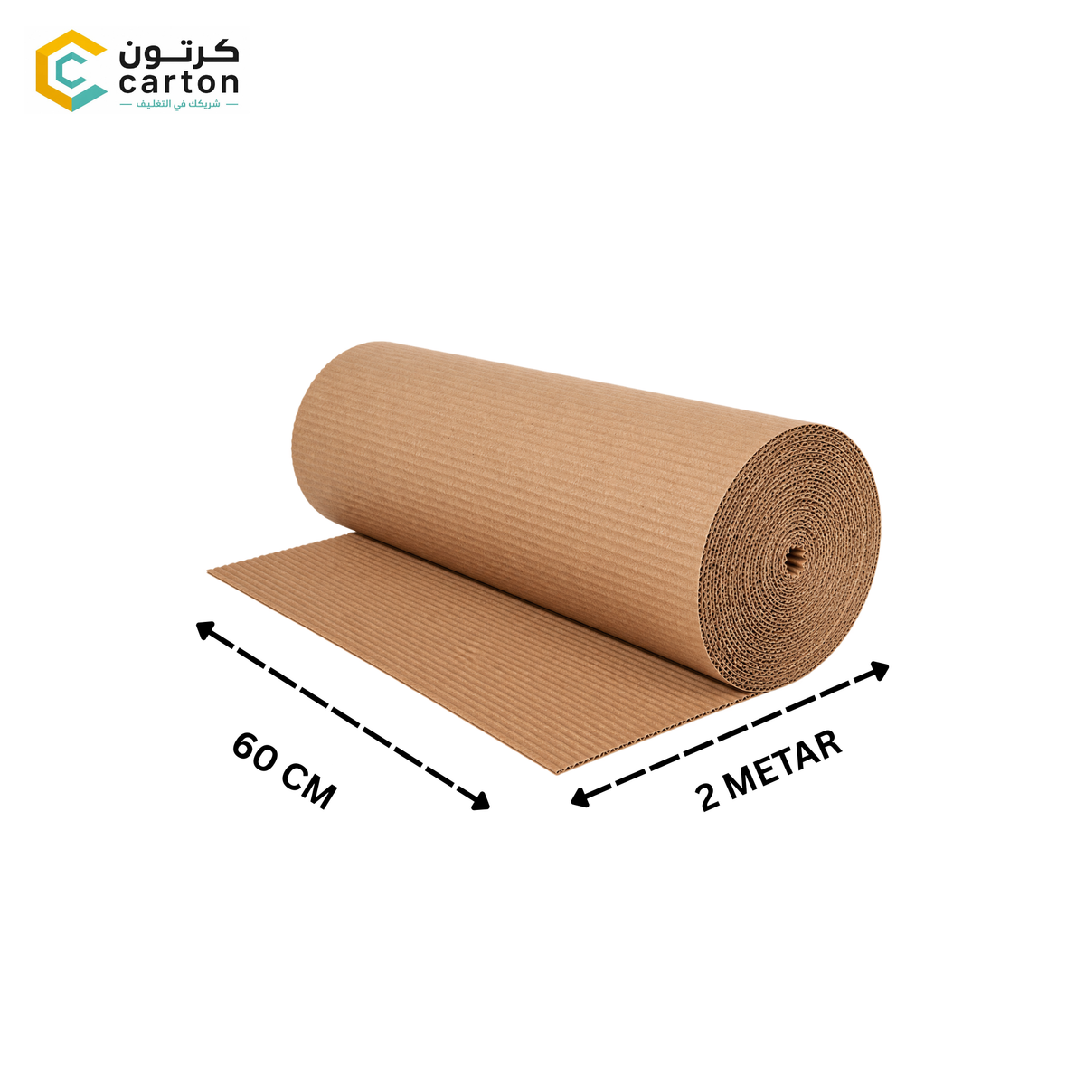 Heavy-Duty Corrugated Flute Cardboard Packaging Roll – 60 cm x 2 Meters