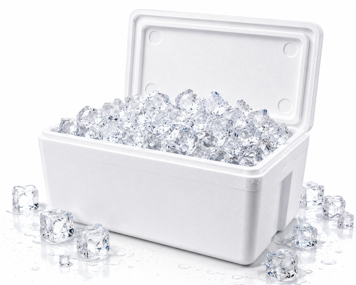 Large-capacity Foam Ice Box Designed For Storing Medium Size