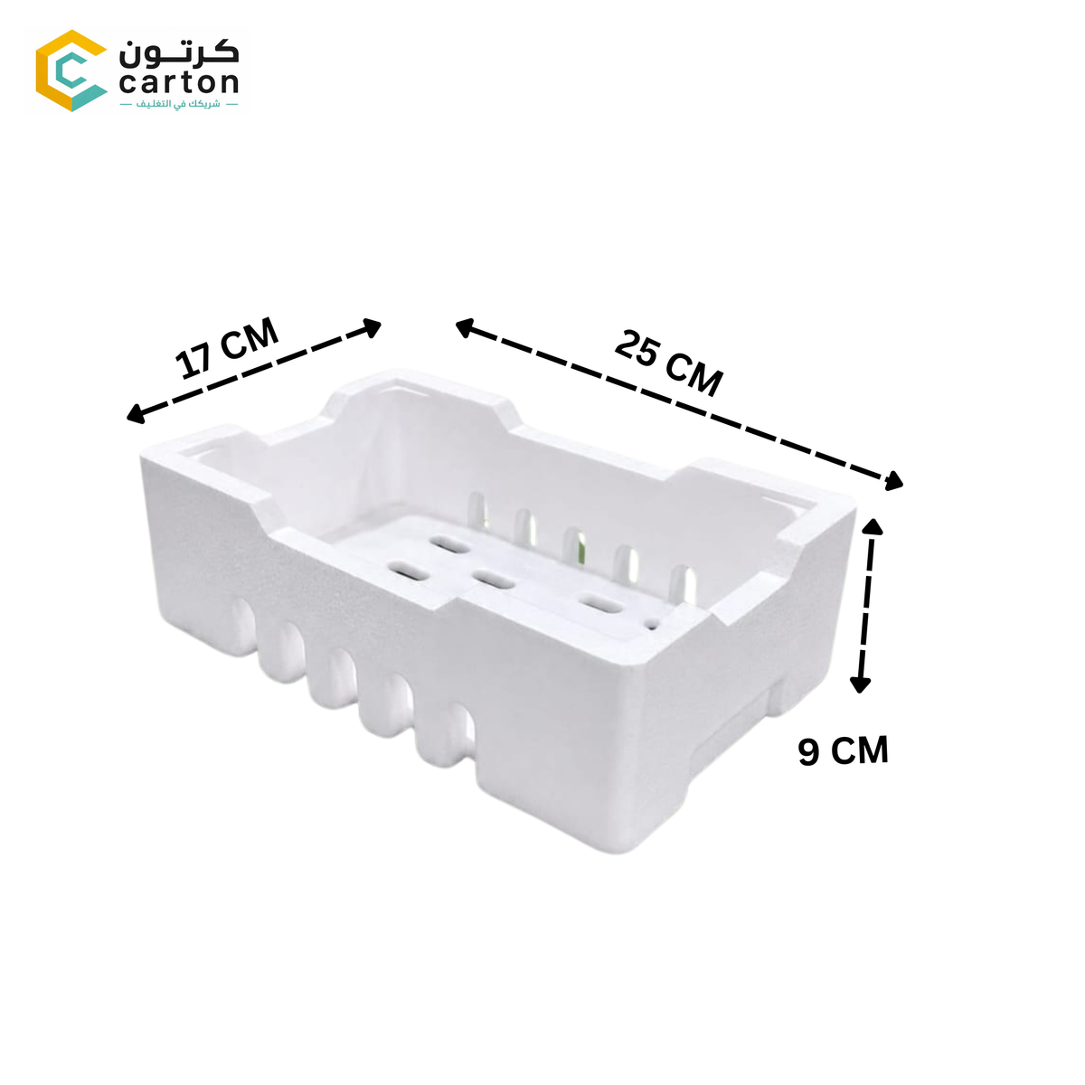 Stackable Ventilated EPS Styrofoam Produce Crate   Date & Vegetable Packaging Box 25x 17x 9 cm