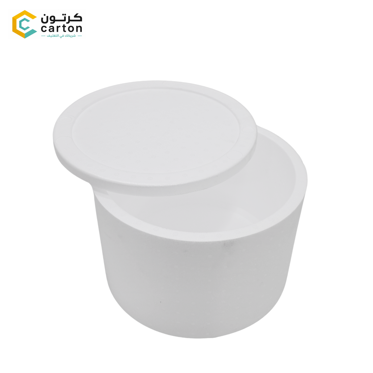 Thermal Insulated Round EPS Foam Ice Box Container 34 x 24 cm