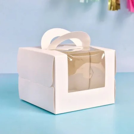 CAKE AND SWEETS BOX WITH HANDLE